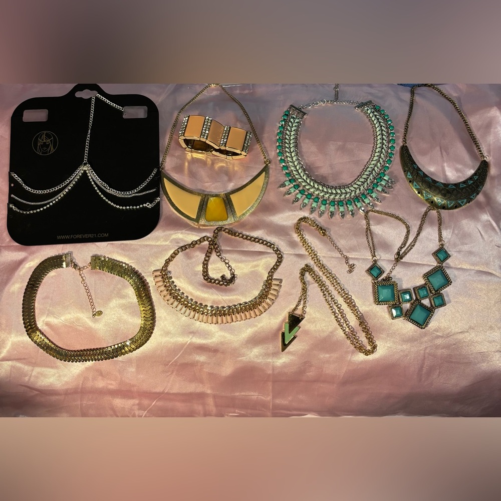 Jewellery Bundle - Statement Necklaces, headpiece, bracelet